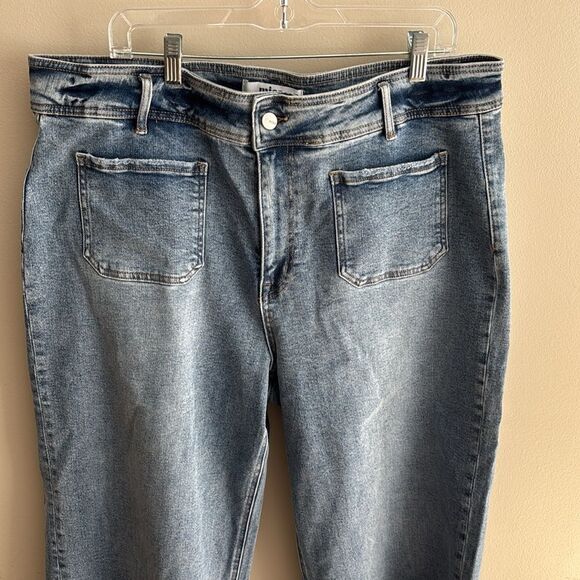 Mica Cropped Wide Leg Front Pocket Jeans  size 18w - Picture 2 of 6